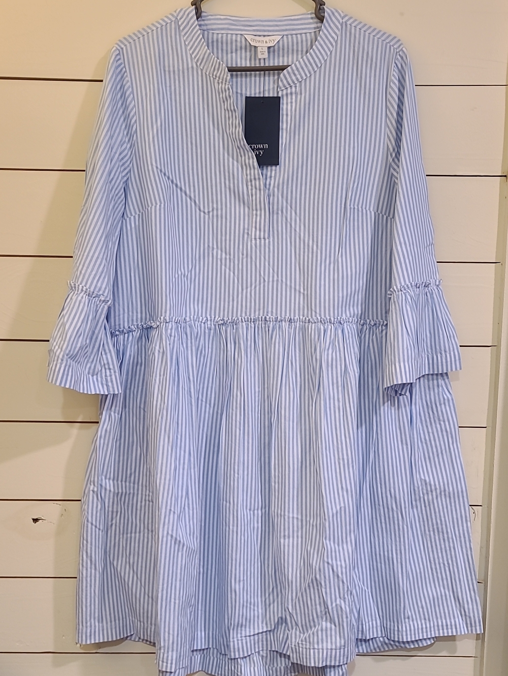 Crown & Ivy Seersucker Dress Size L